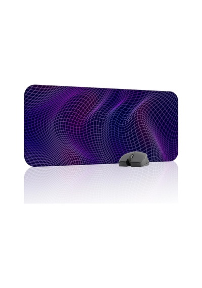 Vaporwave Grid Oyuncu Gaming Mouse Pad Kauçuk Kaymaz Taban Mousepad V3, 70x30 Xl