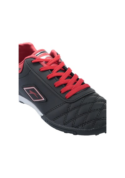 Slazenger Siyah - Kırmızı Futbol Erkek Halı Saha Ayakkabı Siyah - Kırmızı
