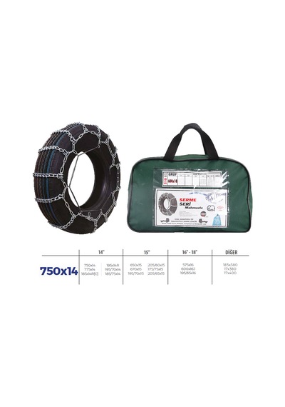 Knk3 750x14 Patinaj Zinciri Minibüs Ve Kamyonet  Serme 600x16 Zincir Ebatları İçin Resime Bakınız
