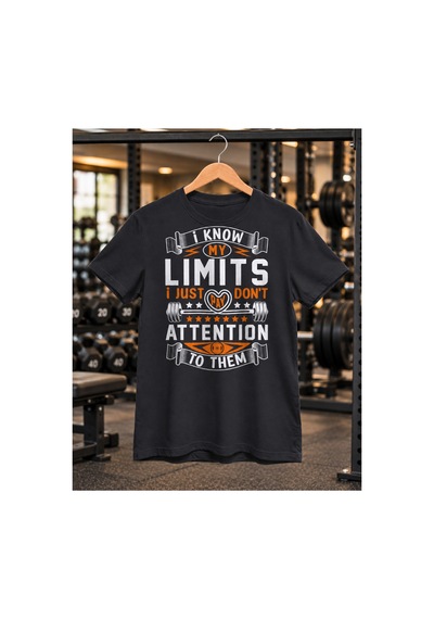 Segungear Limits Erkek Regular Fit Baskılı Spor Tişört Gri - 931810937 Gri