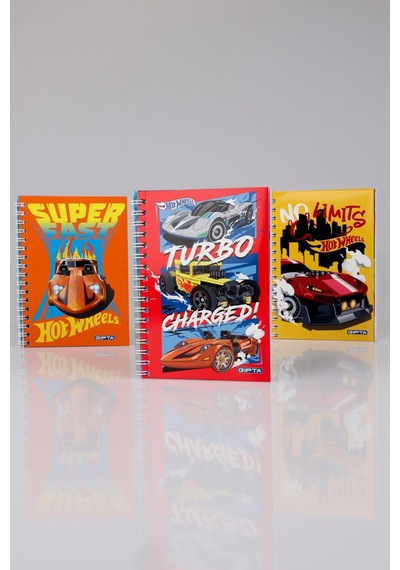 Yeni Sezon Lisanslı Hot Wheels Spırallı A6 Çizgili Not Defteri / Bloknot Ahşap