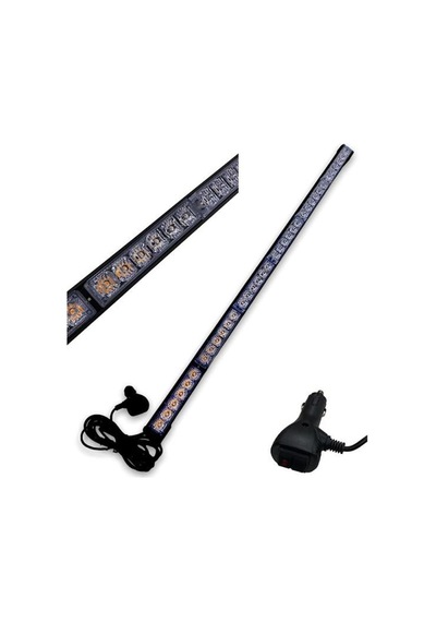 9v-36v Led Bar Off-road Sarı Çakarlı 15 Fonksiyonlu Çakar Tepe Lamba 90 Cm