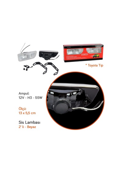 Carub 12v Sis Lambası Toyota Uyumlu Tip Beyaz Br3009301 (emark Belgeli)