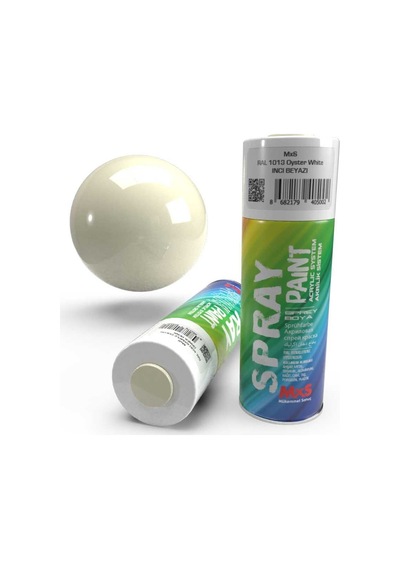 Mxs - Ral 1013 - İnci Beyazı - Akrilik Sprey Boya / 400 ML