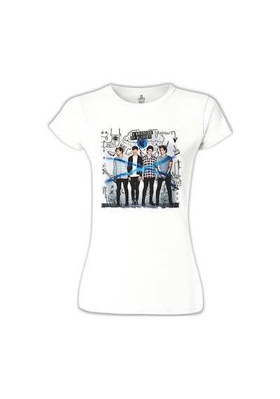 5 Seconds Of Summer Beyaz Kadın Tshirt 001