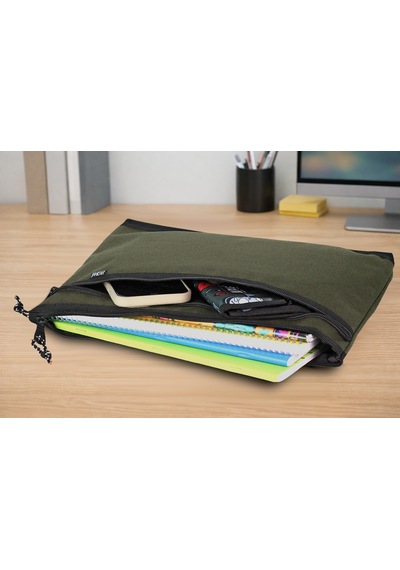 Jacbag Dual Zip Folder-haki