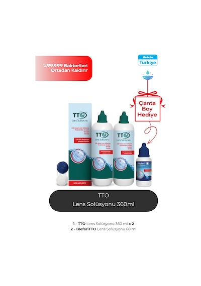 Tto 360 Ml 2 Adet Lens Solüsyonu Çanta Boy 60 Ml