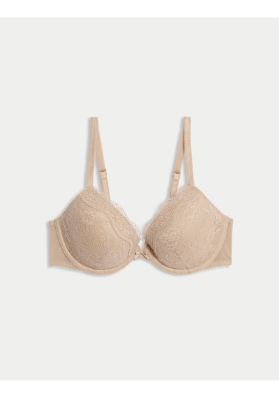 Marks & Spencer Dantelli Balenli Plunge Sütyen T33000318 Bej