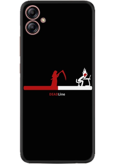Samsung Uyumlu Galaxy A04E Kılıf Silikon Desen Özel Seri Dead Line 1662