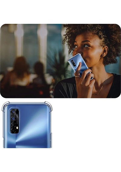 Ally Oppo Realme 7 Anti-drop Silikon Kılıf Shockproof Kılıf- 5775 Şeffaf