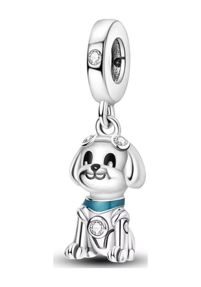 Fubena Robot Dost Köpek Sallantılı Gümüş Charm