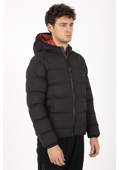 Maraton Sportswear Regular Erkek Kapşonlu Uzun Kol Basic Siyah Mont 21259-siyah Siyah