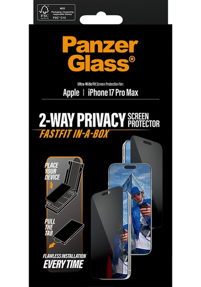 Privacy Apple Uyumlu iPhone 17 Pro Max Ultra-wide Fit Çerçeveli Gizli/hayalet Ekran Koruyucu - Fastfit Aparatlı