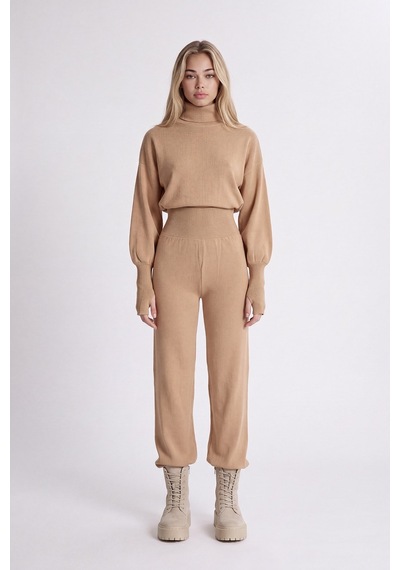 Holly Lolly Alt Üst Triko Thinky Takım Camel