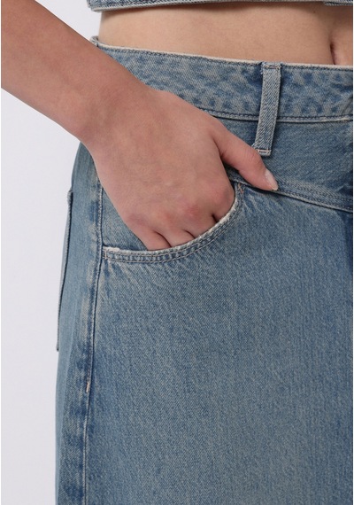 Colin's Colins Regular Fit Düz Fermuarlı Kadın Mavi Etek Cl1076013 Q1.v1 Dn44267 Denim
