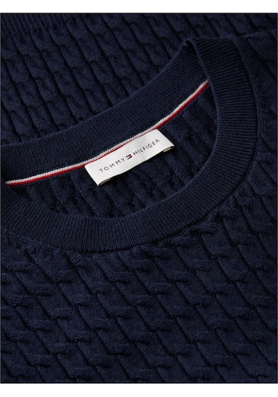 Tommy Hilfiger Co Cable Fıne Gg C-nk Ls Sweater Kadın Mavi Kazak - Ww0ww44993