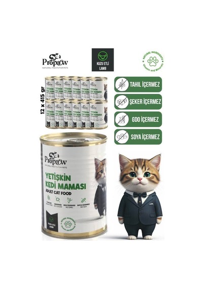 Propaw Yetişkin Ciğerli Kedi Maması 415 Gr Açık Beyaz