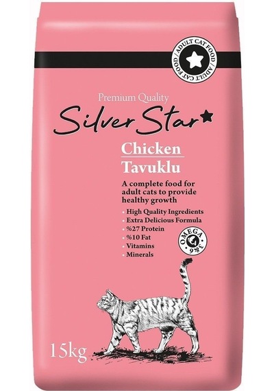 Silver Star Tavuklu Yetişkin Kedi Maması 15 KG