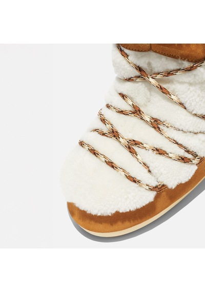Whısky/off Whıte Kar Botu Kadın 80d1402610-ma03 Moon Boot Shearling Whisky/off White Beyaz