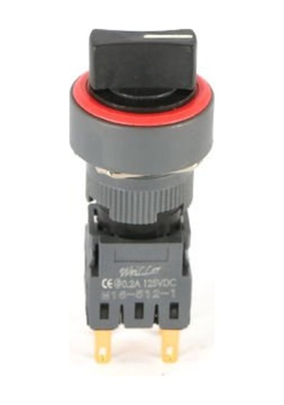 Ø16mm 1-0-2 Kayıcı Yuvarlak Mandal Buton 2NO+2NC