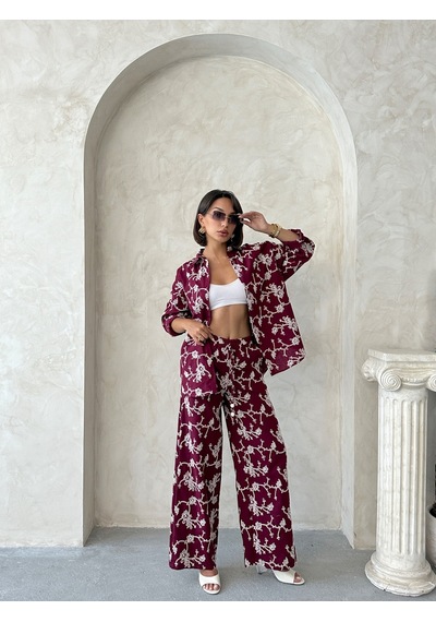 Verymoda Nakışlı Gömlek F1951 Bordo