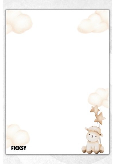 A5 Kuzu Bloknot Çizgisiz Defter - 50 Yaprak - Memopad - Notepad - Not Defteri - Not Kağıdı Ekru Ekru