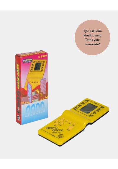 Retro Tetris El Aterisi Pil İle Çalışan Taşınabilir Mini Oyun Konsolu