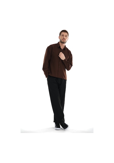 Redline Base Oversize Yumuşak Teri Emen Kolay Ütü Nefes Alan Erkek Gömlek Kahverengi Redline Base Oversize Yumuşak Teri Emen Kolay Ütü Nefes Alan Erkek Gömlek Kahverengi