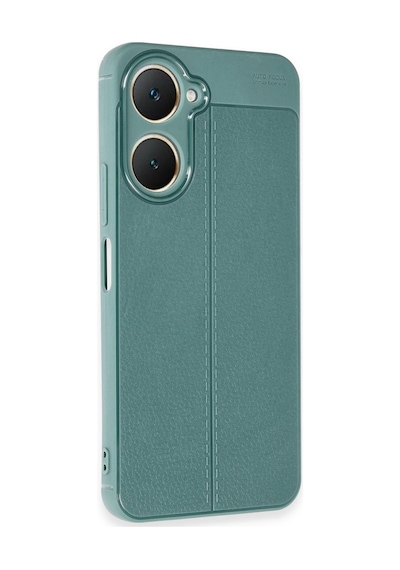 Vivo Y18 Uyumlu Kılıf Auto Focus Kapak - Koyu Yeşil