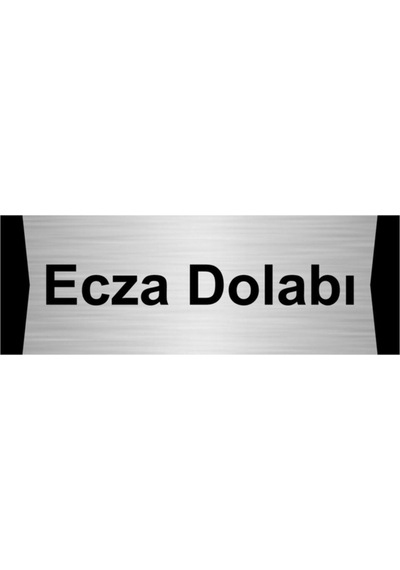Ilk Yardım Dolabı 7x20cm Gümüş Renk Metal Yönlendirme Levhası