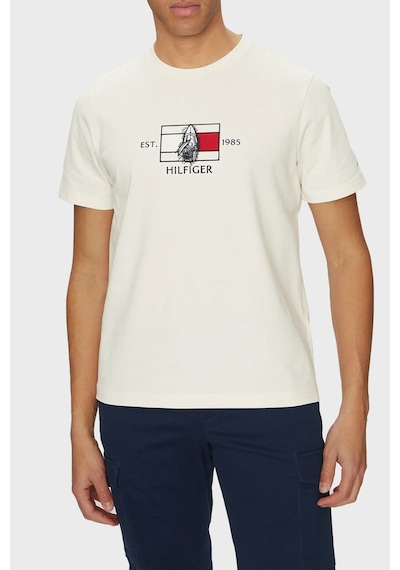 Tommy Hilfiger Erkek T Shirt Mw0mw38628 Z00 Açık Bej Açık Bej