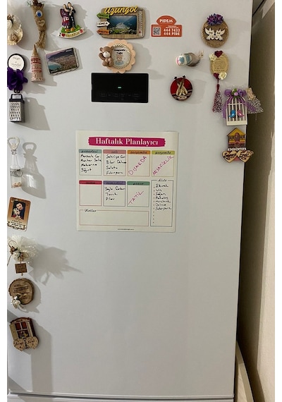 Haftalık Menü Planlayıcı Magnet Mıknatıslı Yazı Tahtası Buzdolabı (538426067)