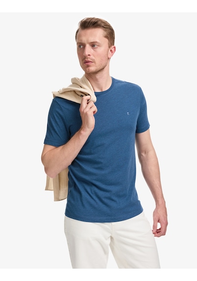 Pierre Cardin Erkek İndigo Melanj Tişört Basic 50325307-vr155