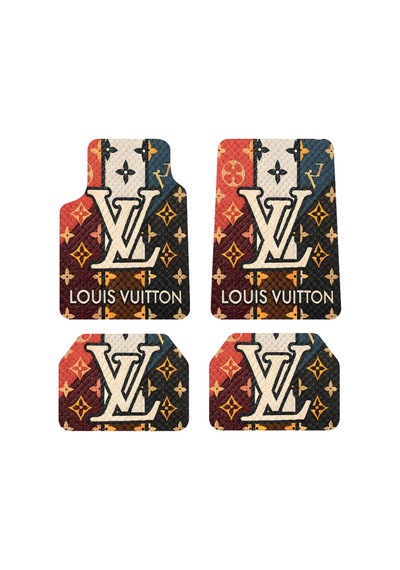 Oem Louis Vuitton Monogram Tasarımlı Dijital Baskılı 4 Parça Üniversal Halı Paspas Seti