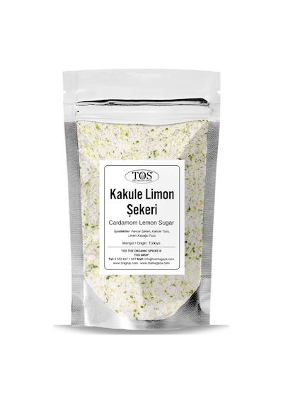 Tos The Organic Spices Kakule Limon Şeker 100 G Cardamom Lemon Sugar