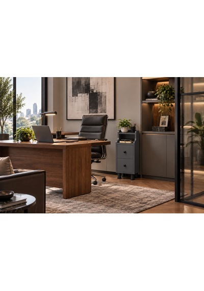 Çok Amaçlı Modern Yan Sehpa Organizer Yatak Odası Komodin 25cm Ahşap Görünümlü Ev Tamamlayıcı Antrasit Çok Amaçlı Modern Yan Sehpa Organizer Yatak Odası Komodin 25cm Ahşap Görünümlü Ev Tamamlayıcı Antrasit