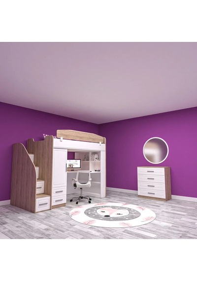 Makses Genç Odası Takımı Mdf Beyaz Makses Genç Odası Takımı Mdf Beyaz