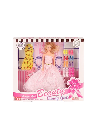 207 Ayakkabı Setli Candy Girl Bebek -efe Toys Standart