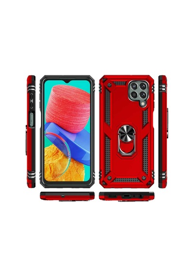 Galaxy M33 Kılıf Zore Vega Yüzüklü Standlı Zırh Kılıf