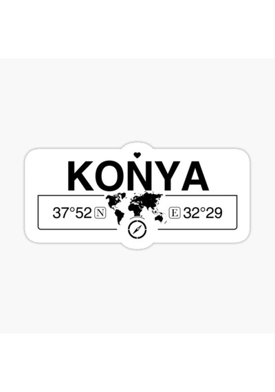 Konya Gps Harita Sticker Oto Araba Yapıştırma 17Cm