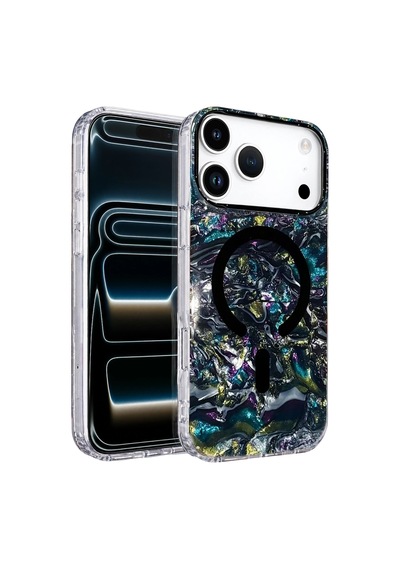 Onegif Apple İphone 17 Pro Mila Dalgalı Magsafe Kapak - Lacivert - Lacivert