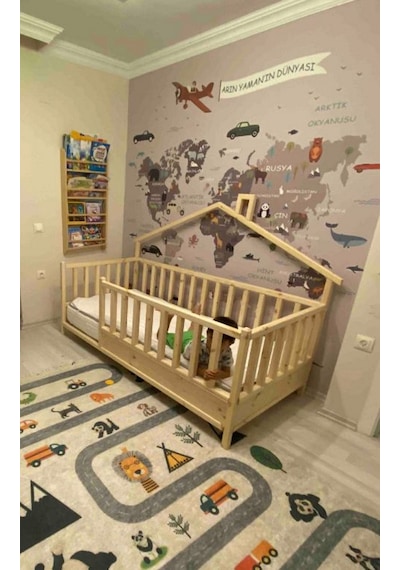 Babykinder Baby Kinder Back Roofed Montessori Doğal Bebek Ve Çocuk Karyolası