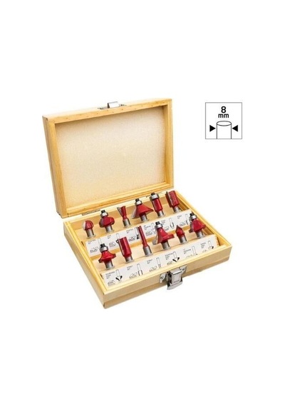 Rox Wood 12 Parça Ahşap Freze Seti 8mm Sap