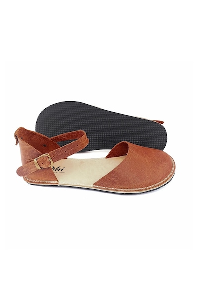 Bodhi Handcraft Kadın Barefoot Hakiki Deri Minimalist Günlük Sandalet El İmalatı Kahverengi