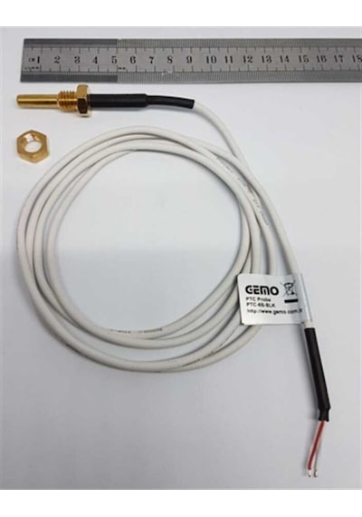 Gemo PTC-S-130C Sıcaklık Sensörü 1,5m Silikon Kablolu (2 telli) PTC Sensör, Uç Çapı 6 mm (-50°C ... +130°C)