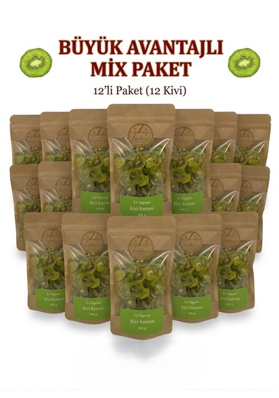 Kurutulmuş Kivi Dilimleri Avantajlı Paket 12 X 50 G 600 G