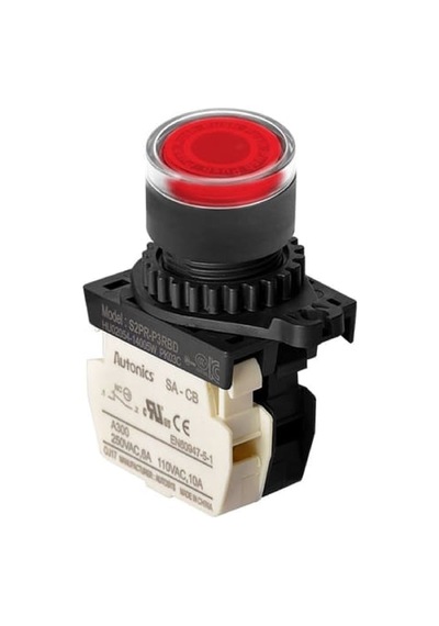Autonics S2pr-p3rblm ,kontak-1k Kırmızı-220v Yaylı M22 Buton
