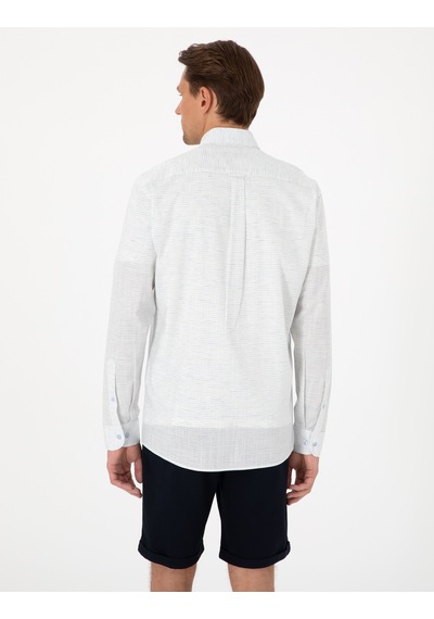 Pierre Cardin Erkek Mavi Gömlek Desenli 50307171-vr036 Mavi