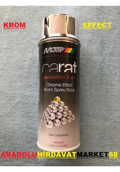 CARAT 400 ML KROM EFEKT SPREY BOYA PARLAK KROM RENK