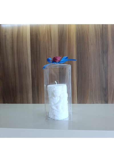 Dekoratif Mum Romantik Aşıklar Figürlü Beyaz Renk -kokulu Doğal Beyaz